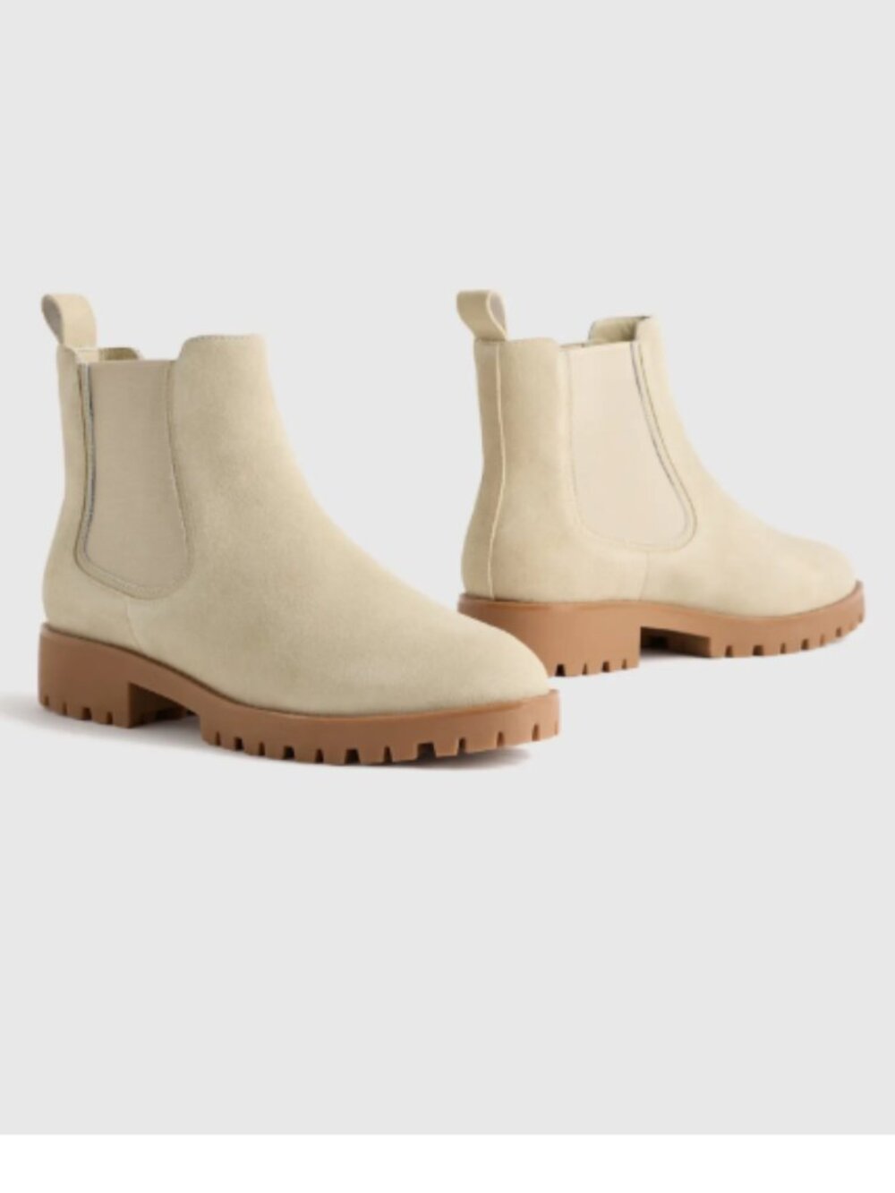 Italian Suede Lug Sole Chelsea Boot